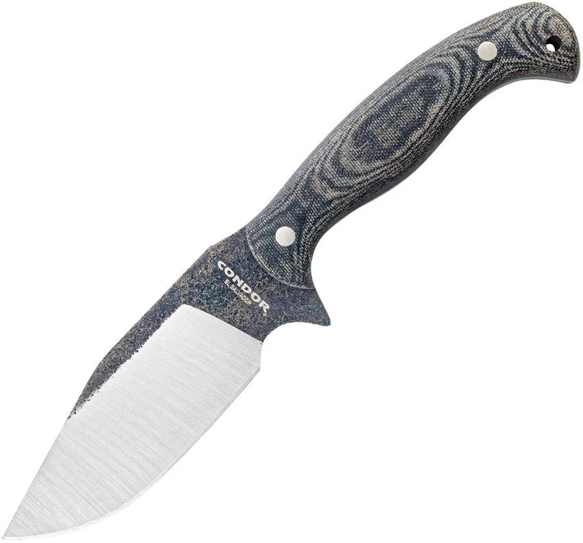 Condor Black Leaf Fixed Blade Knife 1095HC Steel Full Tang Micarta Handle Rugged Kydex Sheath For Outdoor Enthusiasts by Condor