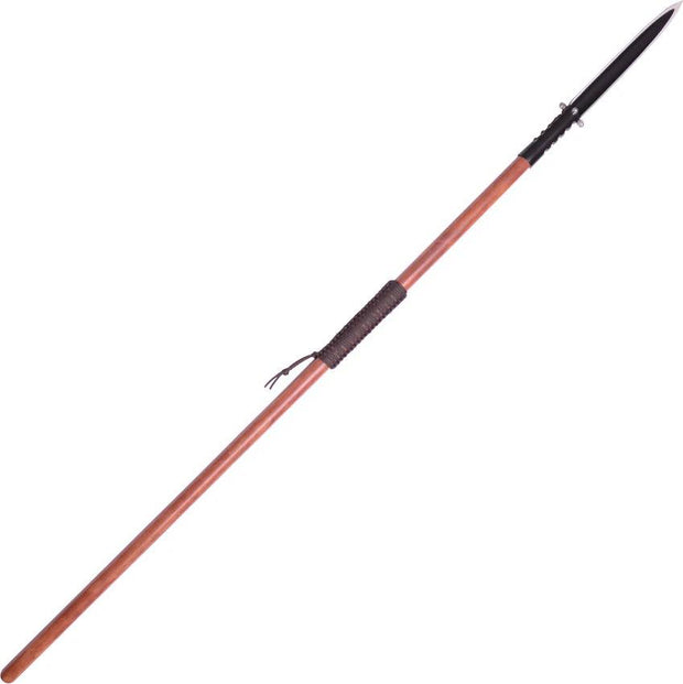 Condor Asmat Dagger Spear CTK380-15.7 Outdoor Ready 65.5in 15.75in Black 1075 Steel Cord Grip Leather Sheath by Condor