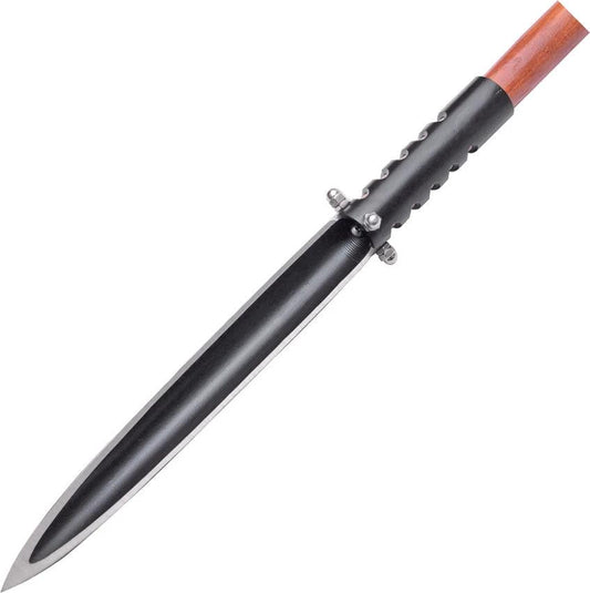 Condor Asmat Dagger Spear CTK380-15.7 Outdoor Ready 65.5in 15.75in Black 1075 Steel Cord Grip Leather Sheath by Condor