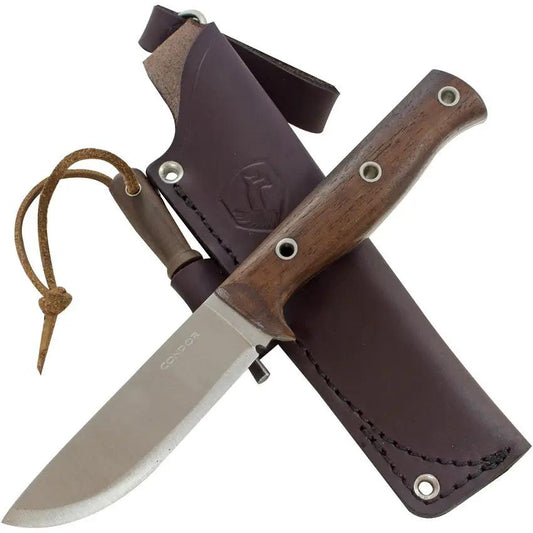Condor Swamp Romper Knife Full Tang 1075 Carbon Steel Walnut Handle Outdoor Survival Bushcraft Enthusiasts by Condor