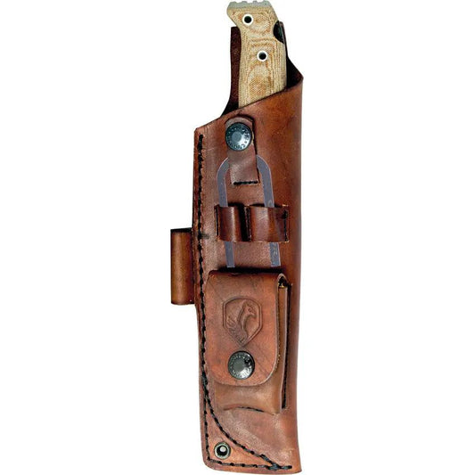 Condor Selknam Knife CTK3921 Full Tang 5In 1075HC Blade Canvas Micarta Handle Rugged Outdoor Survival by Condor