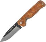 Condor Krakatoa Linerlock Knife Desert Tan Canvas Micarta 3.5in 1095HC Blade EDC Rugged by Condor