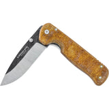Condor Krakatoa Linerlock Knife Desert Tan Canvas Micarta 3.5in 1095HC Blade EDC Rugged by Condor