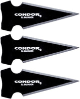 Condor Saighead Arrow Head CTK3942 1.25in Black Traction Coated 420HC Steel Set Of Three For Outdoor Enthusiasts by Condor