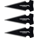 Condor Saighead Arrow Head CTK3942 1.25in Black Traction Coated 420HC Steel Set Of Three For Outdoor Enthusiasts by Condor