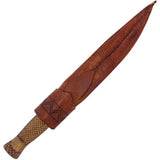 Condor Primitive Bush Lite Knife 8In 1095HC Blade With Checkered Walnut Handle Leather Sheath For Outdoor Bushcraft by Condor