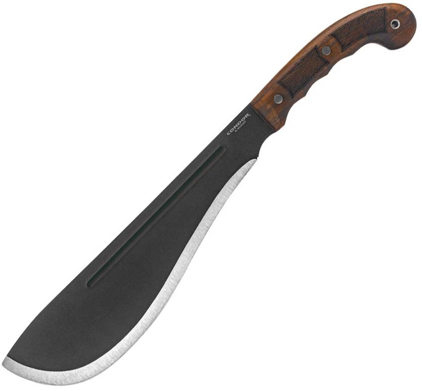 Condor Departure Bolo Machete CTK3955 12.25in 1075HC Steel Full Tang Convex Grind Walnut Handle Rugged Outdoorsmen by Condor