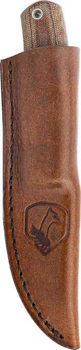 Condor Kambo Pukko Fixed Blade Knife 3In 1075HC Scandi Grind Tan Canvas Micarta Handle Belt Sheath Outdoor Enthusiasts by Condor