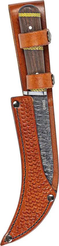 Condor Invictus Corvo Fixed Blade Knife 12 Inch 1095HC Convex Edge Walnut Handle Full Tang Outdoor Leather Sheath by Condor