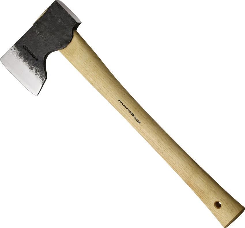 Condor Woodworker Axe CTK4052C15 Durable Woodworking Tool With 5.5 Inch Head American Hickory Handle Leather Sheath by Condor