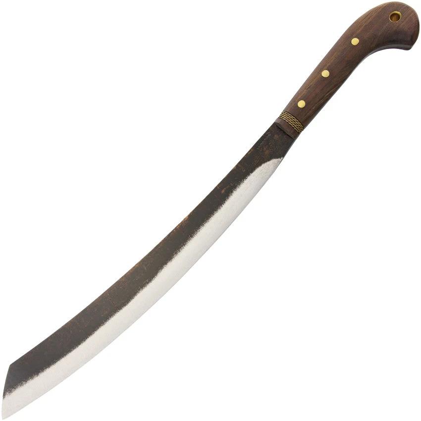 Condor Duku Parang Machete Rugged 16In Blade 1075HC Full Tang Wood Handle Sheath For Outdoor Survival by Condor