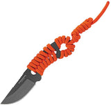 Condor Carlitos Neck Knife Orange 5.5 Overall 2.5 Blade 1075HC Full Tang Lanyard Hole Kydex Sheath For Outdoors by Condor
