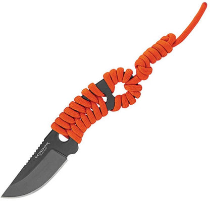 Condor Carlitos Neck Knife Orange 5.5 Overall 2.5 Blade 1075HC Full Tang Lanyard Hole Kydex Sheath For Outdoors by Condor