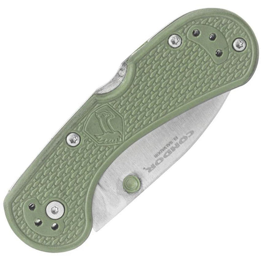 Condor Cadejo Lockback Knife Outdoor EDC With Satin 14C28N Blade And Green Textured Handle by Condor