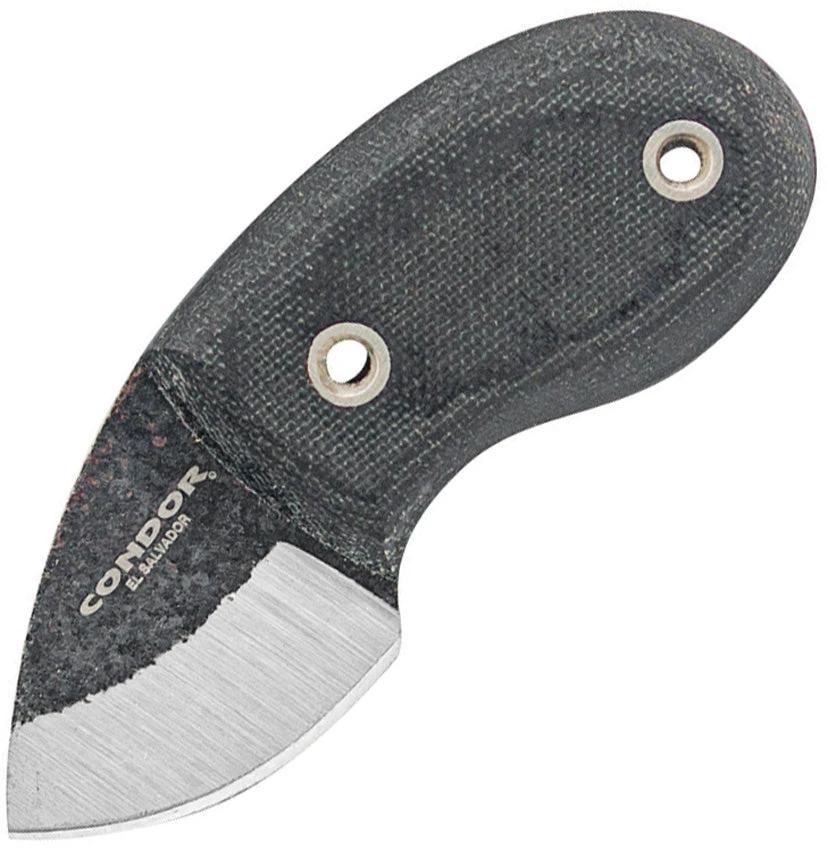 Condor Tortuga Neck Knife 3.5 Inch 1075HC Blade Full Tang For Outdoor Enthusiasts Canvas Micarta Handle Kydex Sheath by Condor