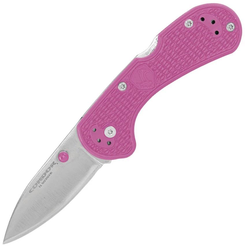 Condor Cadejo Lockback Knife Pink Handle For EDC Enthusiasts 2.63 Inch Satin 14C28N Drop Point by Condor