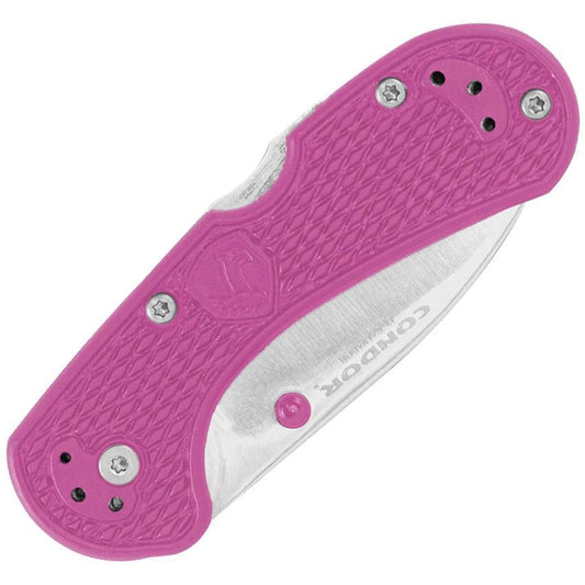 Condor Cadejo Lockback Knife Pink Handle For EDC Enthusiasts 2.63 Inch Satin 14C28N Drop Point by Condor