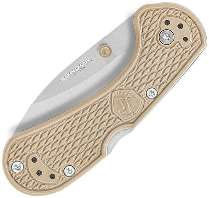 Condor Cadejo Lockback Desert Knife For Outdoor Enthusiasts With Satin 14C28N Blade And Desert Tan Zytel Handle by Condor