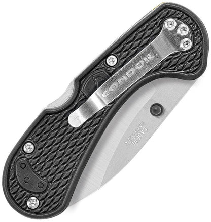 Condor Cadejo Lockback Knife For Outdoor Enthusiasts With Satin 14C28N Drop Point Blade And Zytel Handle by Condor