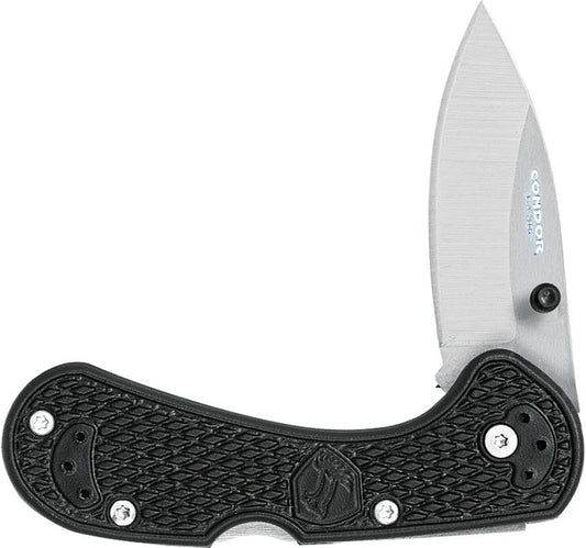 Condor Cadejo Lockback Knife For Outdoor Enthusiasts With Satin 14C28N Drop Point Blade And Zytel Handle by Condor