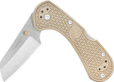 Condor Cadejo Lockback Knife Tan ZyEx Handle Rugged Satin 2.88in Cleaver Blade for EDC Outdoorsmen by Condor