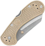 Condor Cadejo Lockback Knife Tan ZyEx Handle Rugged Satin 2.88in Cleaver Blade for EDC Outdoorsmen by Condor