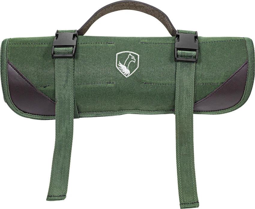 Condor Knife Roll Carry Case For 12 Knives CTKCCFR Green Canvas Leather Padded For Knife Enthusiasts by Condor