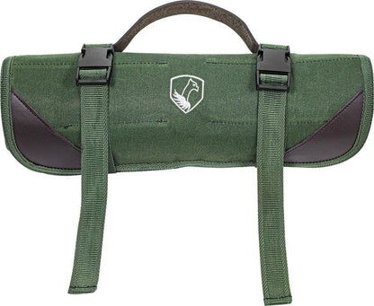 Condor Knife Roll Carry Case For 12 Knives CTKCCFR Green Canvas Leather Padded For Knife Enthusiasts by Condor