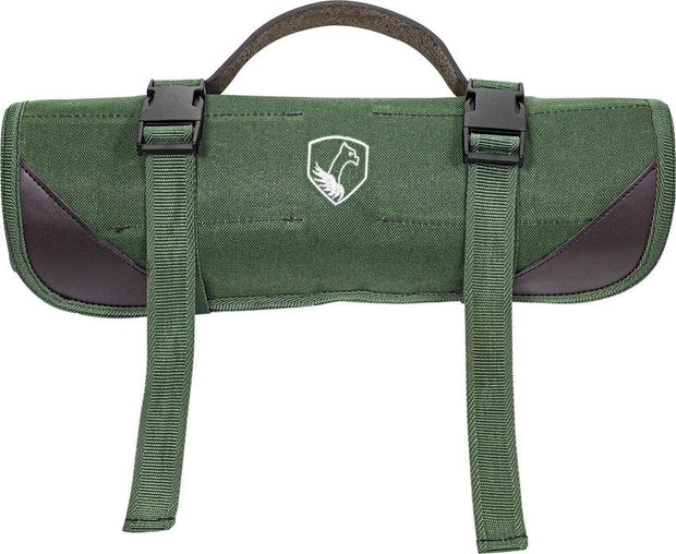Condor Knife Roll Carry Case For 12 Knives CTKCCFR Green Canvas Leather Padded For Knife Enthusiasts by Condor
