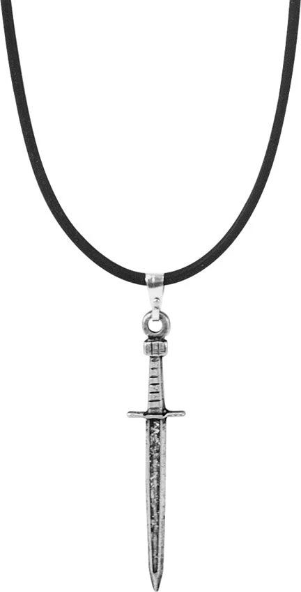 Condor Viking Sword Necklace Antique Silver Finish Cast Metal With Leather Cord Boxed Gift For Collectors by Condor