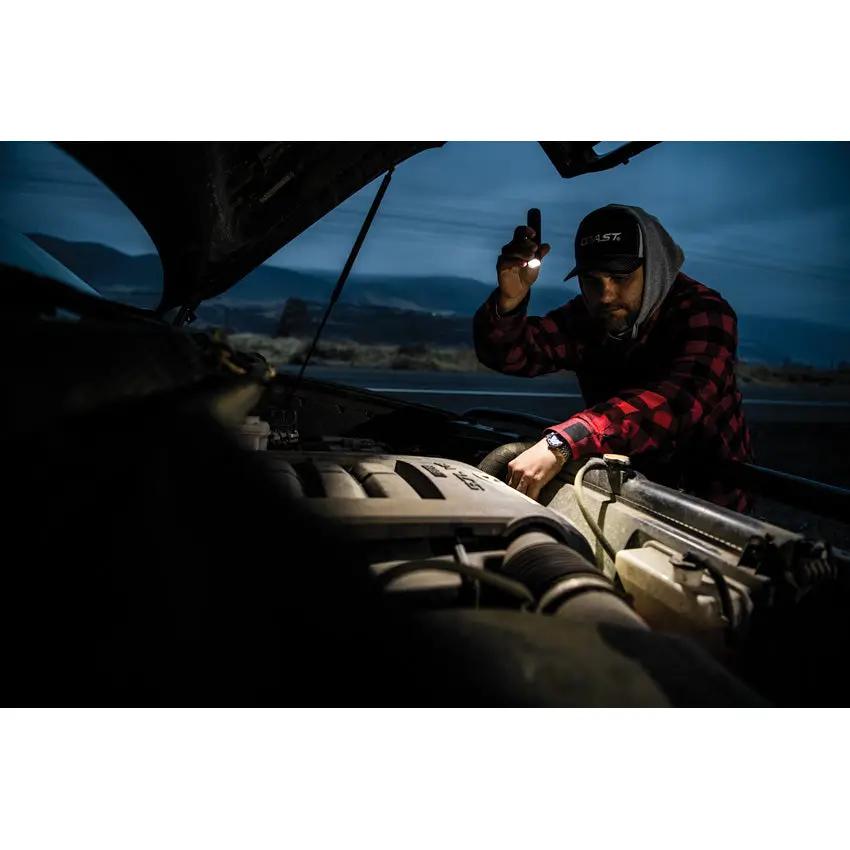 Coast PX20 Flashlight Powerful Dual Color White Red Beam 315 Lumens 3 AAA Included For Outdoor EDC by Coast