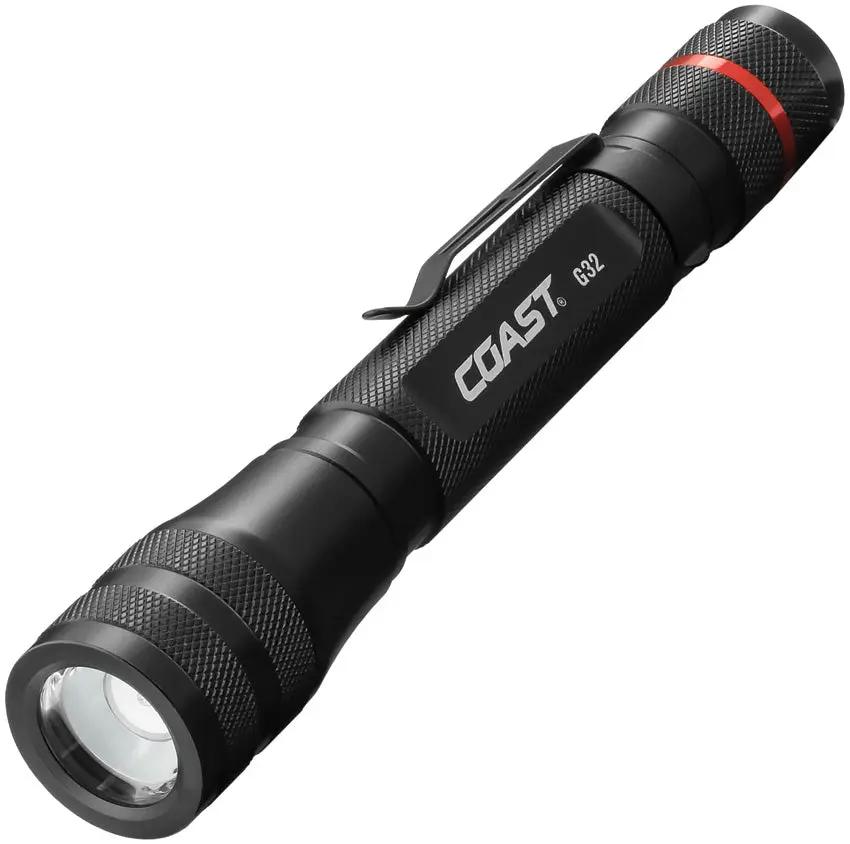 Coast G32 Flashlight Rechargeable Outdoor EDC Tool With Ultra View Flood And Bulls Eye Beam by Coast