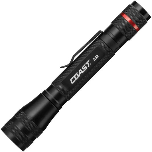 Coast G32 Flashlight Rechargeable Outdoor EDC Tool With Ultra View Flood And Bulls Eye Beam by Coast