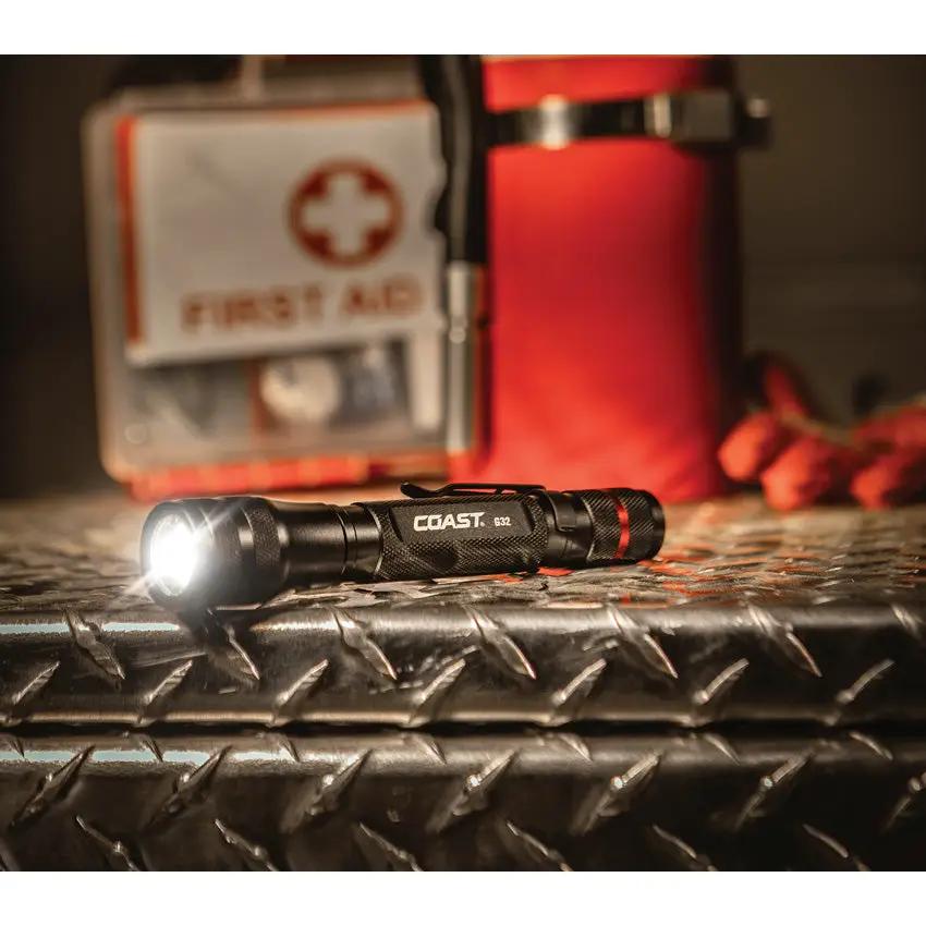 Coast G32 Flashlight Rechargeable Outdoor EDC Tool With Ultra View Flood And Bulls Eye Beam by Coast