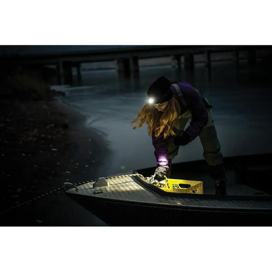 Coast Headlamp FL75 Rechargeable 150m Beam Water Resistant Hardhat Ready Ultra View Flood And Bulls Eye Spot by Coast