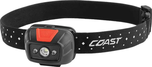 Coast FL19 Headlamp Rechargeable Water Resistant Dual Power White And Red Lights Pure Beam Focus Outdoor Enthusiasts by Coast