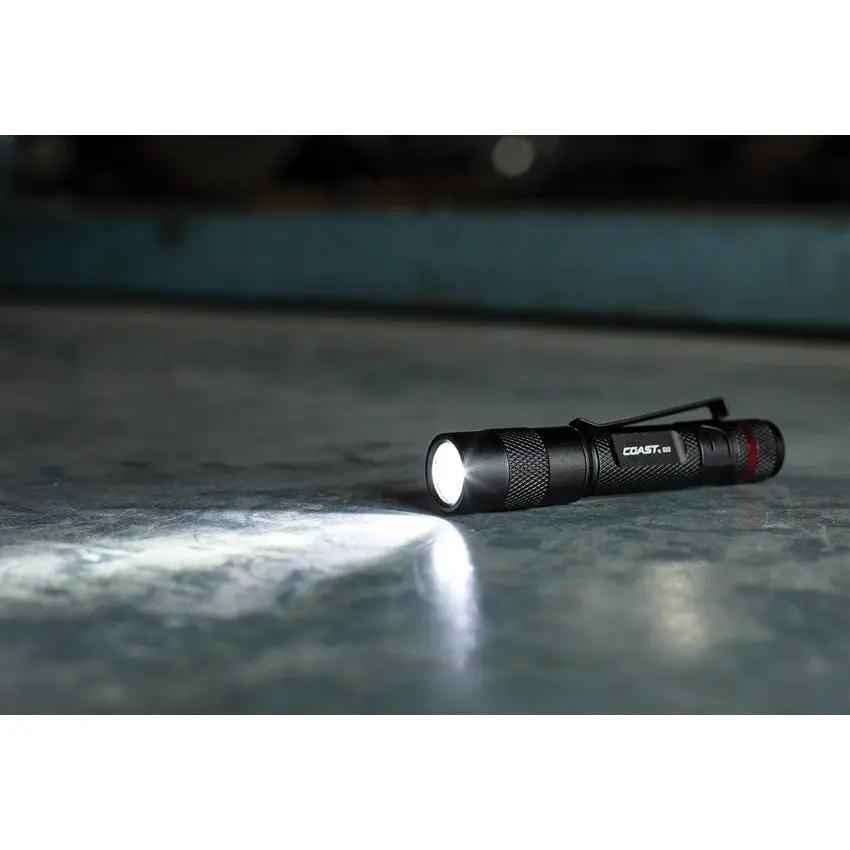 Coast G22 Mini Flashlight EDC Aluminum Water Resistant Clip High Low Modes 100 Lumen AAA Battery Included by Coast