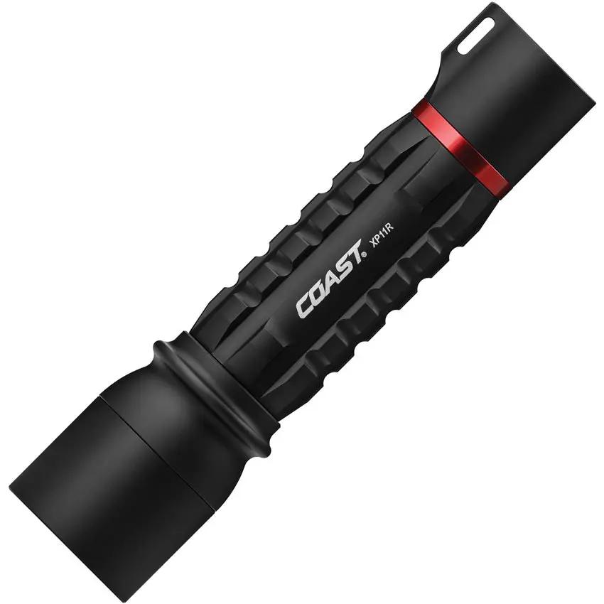 Coast XP11R Rechargeable LED Flashlight with 2100 Lumen Turbo Beam One Handed Focus for Outdoors by Coast
