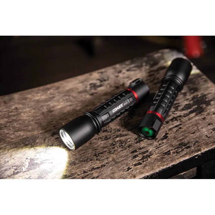 Coast XP11R Rechargeable LED Flashlight with 2100 Lumen Turbo Beam One Handed Focus for Outdoors by Coast