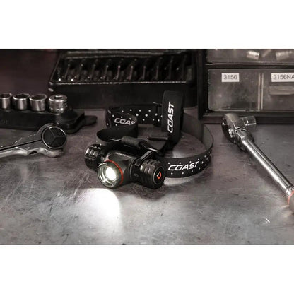 Coast XPH34R Headlamp Rechargeable Water Resistant High 1025 Lumens With Pure Beam Focus And Dual Power For Hikers by Coast