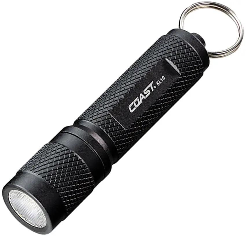 Coast KL10 Keychain Light 100 Lumen Aluminum Mini Flashlight for Everyday Carry 40 Minute Runtime by Coast