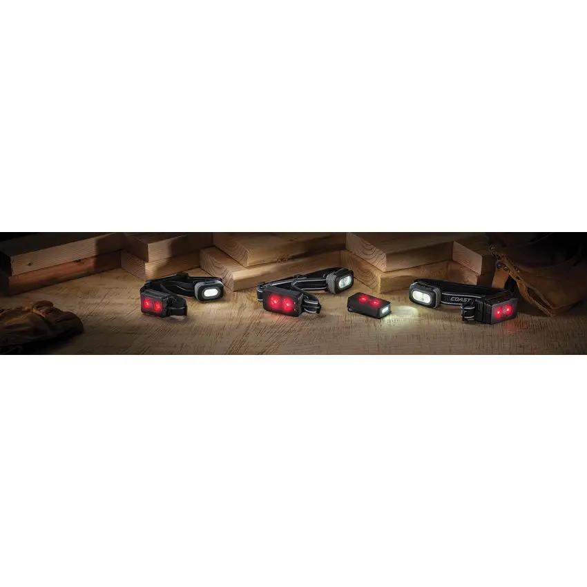 Coast RL10 Headlamp 560 Lumen Dual Color White Red Beam Hinged Light Wheel Control Outdoor Adventurers by Coast