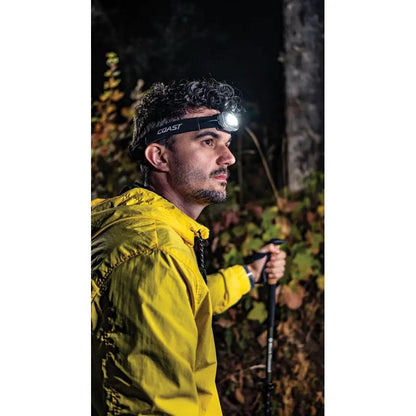 Coast RL10 Headlamp 560 Lumen Dual Color White Red Beam Hinged Light Wheel Control Outdoor Adventurers by Coast