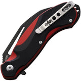 Cuma Survival School BAMF Linerlock Knife Black Red G10 Handle Tactical EDC for Survivalists by Cuma Survival School