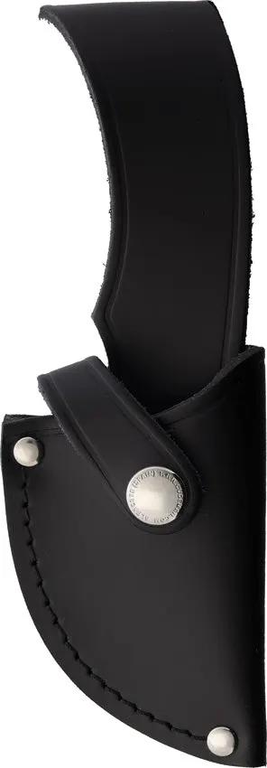 Cudeman Haakon Fixed Blade Gut Hook Knife 2.75in Satin Vanadium Steel Black Rubber Handle Full Tang Outdoor Enthusiasts by Cudeman