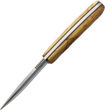Cudeman Alazan Fixed Blade Knife 9.5cm Clip Point Hollow Ground Satin MV Steel Full Tang For Outdoor Enthusiasts by Cudeman