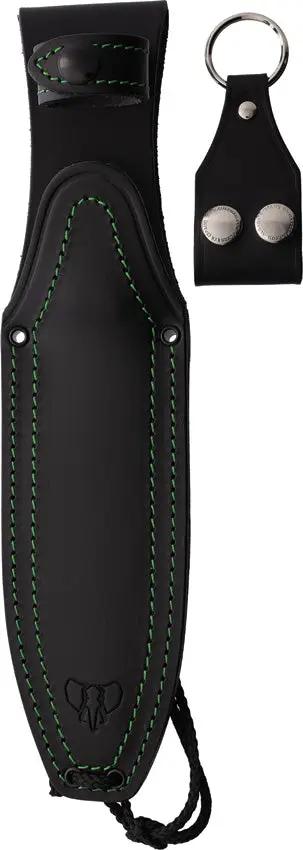Cudeman Kaiman Fixed Blade Knife 11in Satin N695 Blade Full Tang Green Juma Handle Lanyard Hole Sheath Outdoors by Cudeman