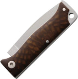 Cudeman MT-10 Folder Satin Vanadium Molybdenum Blade Brown Juma Handle Lanyard Hole EDC Enthusiasts by Cudeman