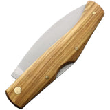 Cudeman Delta Lockback Olive Wood Knife 3.25 Inch Satin Vanadium Molybdenum Blade EDC by Cudeman