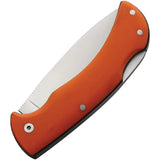 Cudeman Athenea Premium Lockback Knife Orange G10 Handle 3In Satin Bohler N690 Blade For EDC Enthusiasts by Cudeman